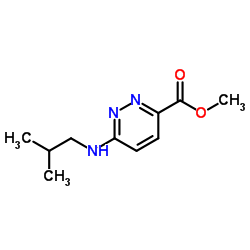 Methyl 6-(isobutylamino)-3-pyridazinecarboxylate结构式