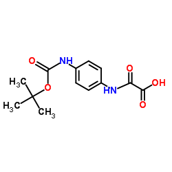 {[4-({[(2-Methyl-2-propanyl)oxy]carbonyl}amino)phenyl]amino}(oxo)acetic acid结构式