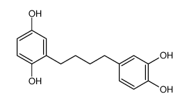 4-[4-(2,5-dihydroxyphenyl)butyl]benzene-1,2-diol Structure