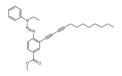 methyl 3-(dodeca-1,3-diynyl)-4-[(3-phenyl-3-ethyl)triazene-1-yl]benzoate Structure