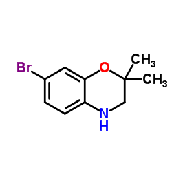 7-溴-2,2-二甲基-3,4-二氢-2H-苯并[b][1,4]噁嗪结构式