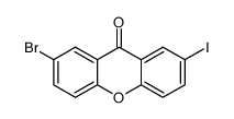 2-bromo-7-iodo-9H-xanthen-9-one结构式