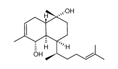 (1R)-4β-[(R)-6-Methyl-5-hepten-2-yl]-1,2,3,4,4aα,5,8,8aβ-octahydro-1,6-dimethylnaphthalene-1α,5α-diol结构式