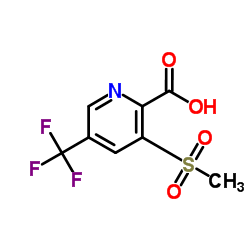 3-(Methylsulfonyl)-5-(trifluoromethyl)-2-pyridinecarboxylic acid Structure