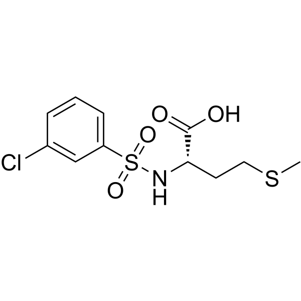 ((3-Chlorophenyl)sulfonyl)-L-methionine Structure