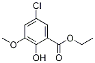 ethyl 5-chloro-2-hydroxy-3-Methoxybenzoate结构式