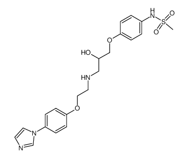 N-(4-{2-Hydroxy-3-[2-(4-imidazol-1-yl-phenoxy)-ethylamino]-propoxy}-phenyl)-methanesulfonamide结构式