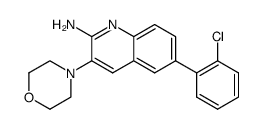 6-(2-chlorophenyl)-3-morpholinoquinolin-2-amine Structure