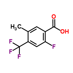 2-Fluoro-5-methyl-4-(trifluoromethyl)benzoic acid结构式