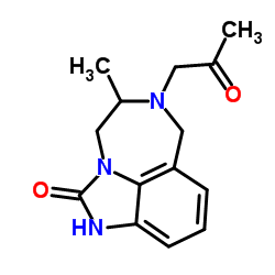 5-Methyl-6-(2-oxopropyl)-4,5,6,7-tetrahydroimidazo[4,5,1-jk][1,4]benzodiazepin-2(1H)-one Structure