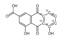 4,5-dihydroxy-9,10-dioxoanthracene-2-carboxylic acid结构式