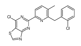 7-chloro-5-[6-[(2-chlorophenyl)methyl]-5-methylpyridin-2-yl]-[1,3]thiazolo[4,5-d]pyrimidine结构式