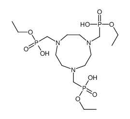 1,4,7-triazacyclononane-N,N',N''-tris(methylenephosphonate monoethyl ester)结构式