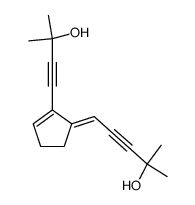 4-<(E)-5-(4-hydroxy-4-methyl-2-pentynylidene)-1-cyclopenten-1-yl>2-methyl-3-butyn-2-ol结构式