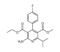 3-ethyl 5-methyl 2-amino-4-(4-fluorophenyl)-6-(1-methylethyl)-3,5-pyridinedicarboxylic acid Structure