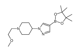 1-(2-methoxyethyl)-4-[4-(4,4,5,5-tetramethyl-1,3,2-dioxaborolan-2-yl)pyrazol-1-yl]piperidine结构式