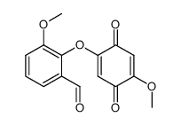 3-methoxy-2-((4-methoxy-3,6-dioxocyclohexa-1,4-dien-1-yl)oxy)benzaldehyde结构式