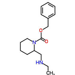 Benzyl 2-[(ethylamino)methyl]-1-piperidinecarboxylate Structure