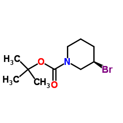 (R)-3-溴哌啶-1-羧酸叔丁酯结构式