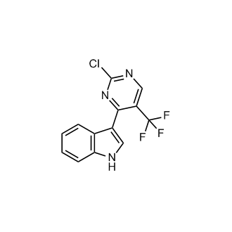 3-(2-Chloro-5-(trifluoromethyl)pyrimidin-4-yl)-1H-indole structure