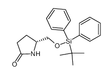 (R)-5-(tert-butyl-diphenyl-silanyloxymethyl)-pyrrolidin-2-one结构式