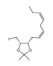 (4S,5S)-4-(iodomethyl)-2,2-dimethyl-5-((2Z,5Z)-octa-2,5-dien-1-yl)-1,3-dioxolane Structure