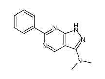 3-dimethylamino-6-phenyl-1H-pyrazolo<3,4-d>pyrimidine结构式