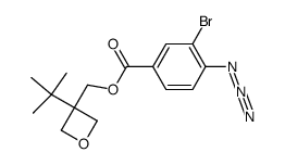 3-(t-butyl)-3-(3-bromo-4-azidobenzoyloxymethyl)oxetane Structure