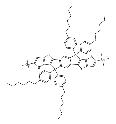 6,6,12,12-tetrakis(4-hexylphenyl)-s-indacenodithieno[3,2-b]thiophene-bis(trimethylstannane) picture
