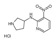 3-nitro-N-pyrrolidin-3-ylpyridin-2-amine,hydrochloride Structure