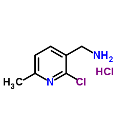 1-(2-Chloro-6-methyl-3-pyridinyl)methanamine hydrochloride (1:1)结构式