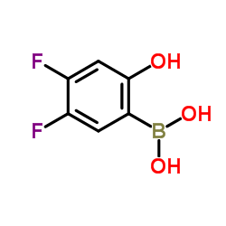 4, 5-Difluoro-2-hydroxyphenylboronic acid structure