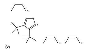 tributyl-(2,3-ditert-butylcyclopenta-1,3-dien-1-yl)stannane结构式