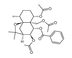 1β,8α,13-Triacetoxy-9β-benzoyloxy-β-dihydroagarofuran结构式