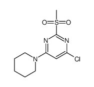 4-chloro-2-(methylsulfonyl)-6-(piperidin-1-yl)pyrimidine Structure