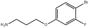 3-(4-溴-3-氟苯氧基)丙烷-1-胺结构式