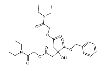 2-benzyl 1,3-bis(2-(diethylamino)-2-oxoethyl) 2-hydroxypropane-1,2,3-tricarboxylate Structure