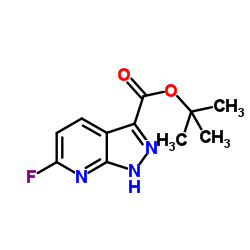 6-氟-1H-吡唑并[3,4-B]吡啶-3-甲酸叔丁基酯结构式