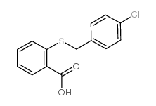 2-((4-氯苄基)硫代)苯甲酸结构式