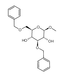 Methyl 3,6-di-O-benzyl-β-D-glucopyranoside结构式