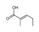 (Z)-2-methylpent-2-enoic acid Structure