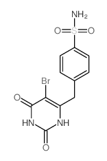 Benzenesulfonamide,4-[(5-bromo-1,2,3,6-tetrahydro-2,6-dioxo-4-pyrimidinyl)methyl]- structure