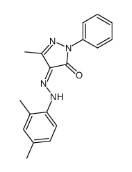 4-(2',4'-dimethylphenylhydrazono)-5-methyl-2-phenyl-3H-pyrazol-3-one结构式