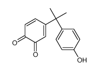 4-[2-(4-hydroxyphenyl)propan-2-yl]cyclohexa-3,5-diene-1,2-dione Structure