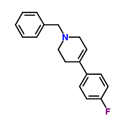 1-苄基-4-(4-氟苯基)-1,2,3,6 四氢吡啶结构式