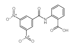 Benzoic acid,2-[(3,5-dinitrobenzoyl)amino]- structure