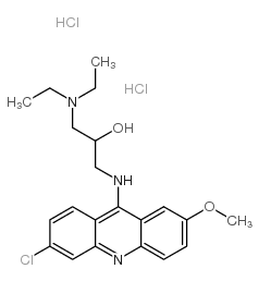 2-Propanol,1-[(6-chloro-2-methoxy-9-acridinyl)amino]-3-(diethylamino)-, hydrochloride(1:2) Structure