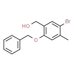 [2-(Benzyloxy)-5-bromo-4-methylphenyl]methanol结构式