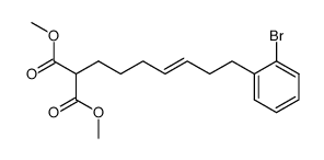 (E)-2-[7-(2-bromophenyl)hept-4-enyl]malonic acid dimethyl ester结构式