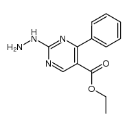 ethyl 2-hydrazino-4-phenylpyrimidine-5-carboxylate结构式